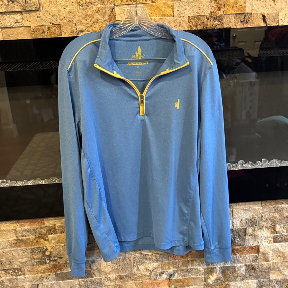 johnnie-O Blue Zip Up Sweater
